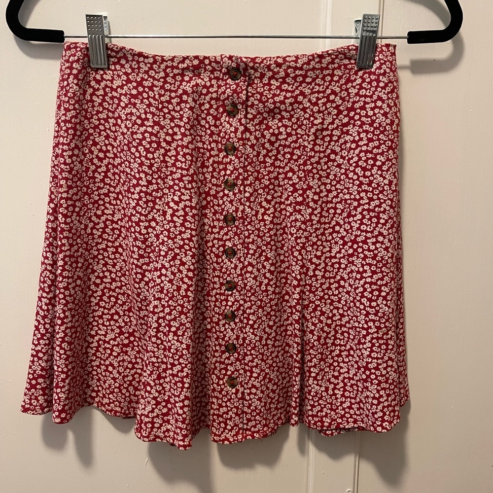 American Eagle Floral Button Up Skirt